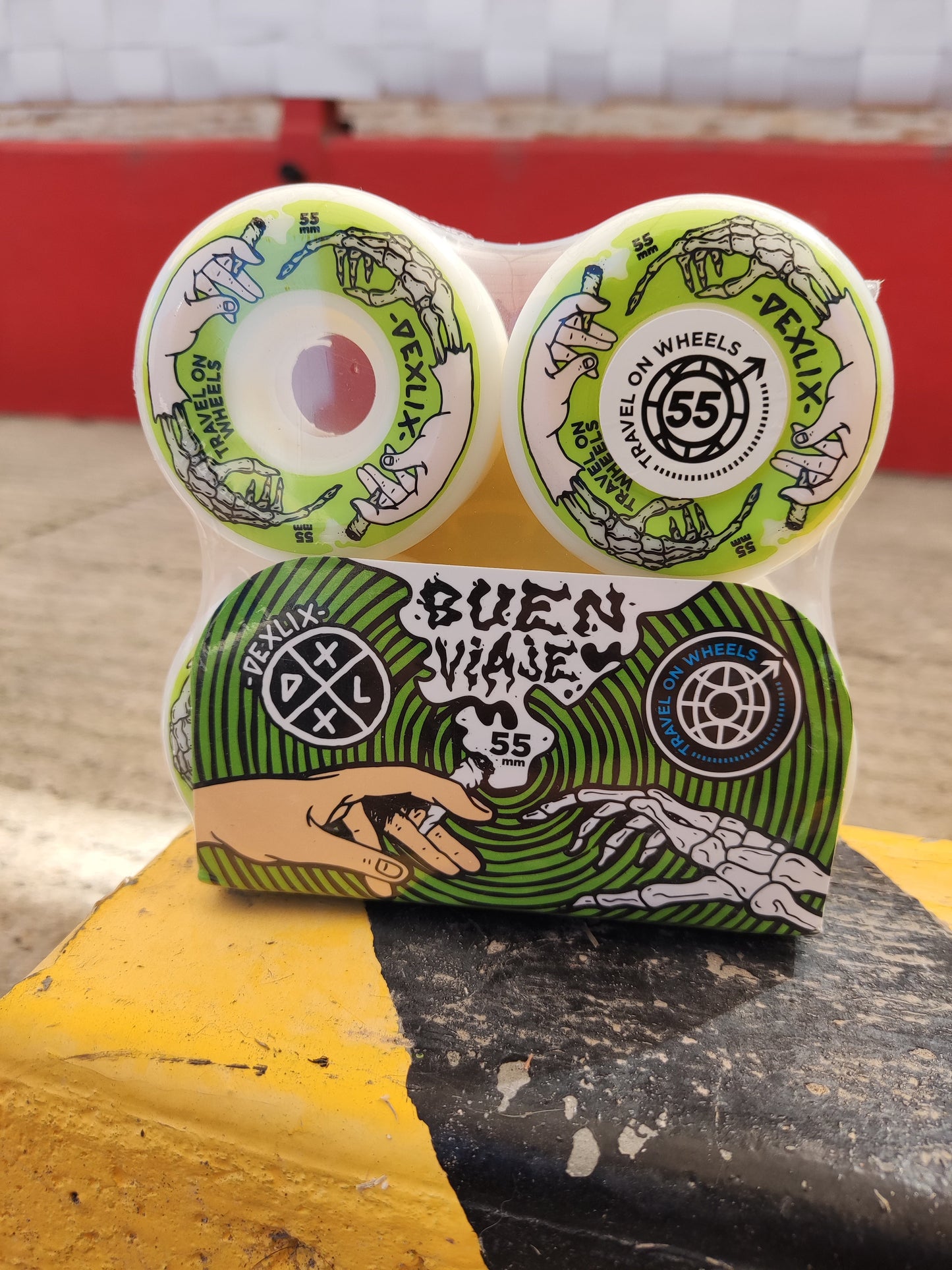 Llantas de Skate Travel on Wheels Dexlix Verdes 55mm