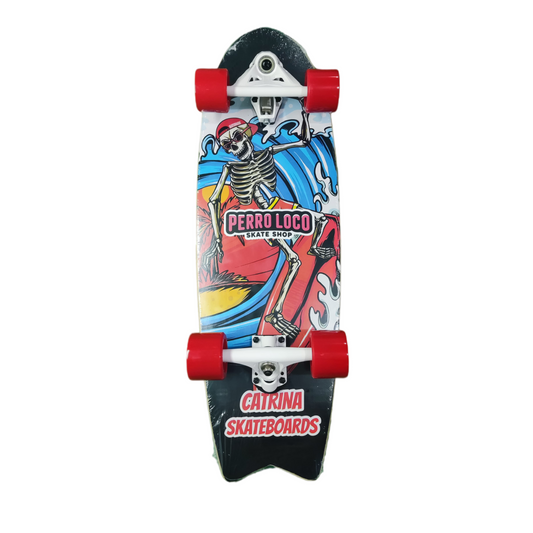 Skateboard-Surf-Catrina-medida-30-truck-CX7-modelo-Calavera-S