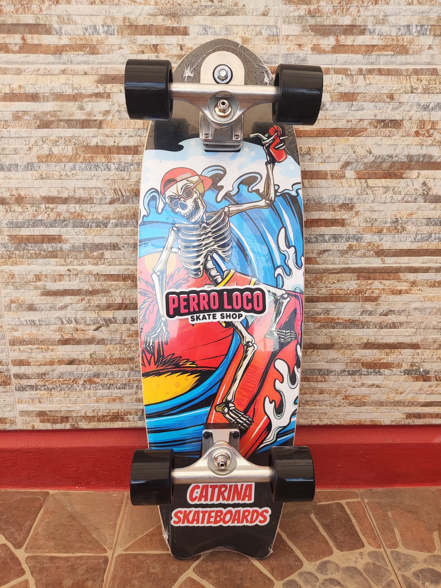 Skateboard Surf Catrina, medida 31', truck P7, modelo Calavera S