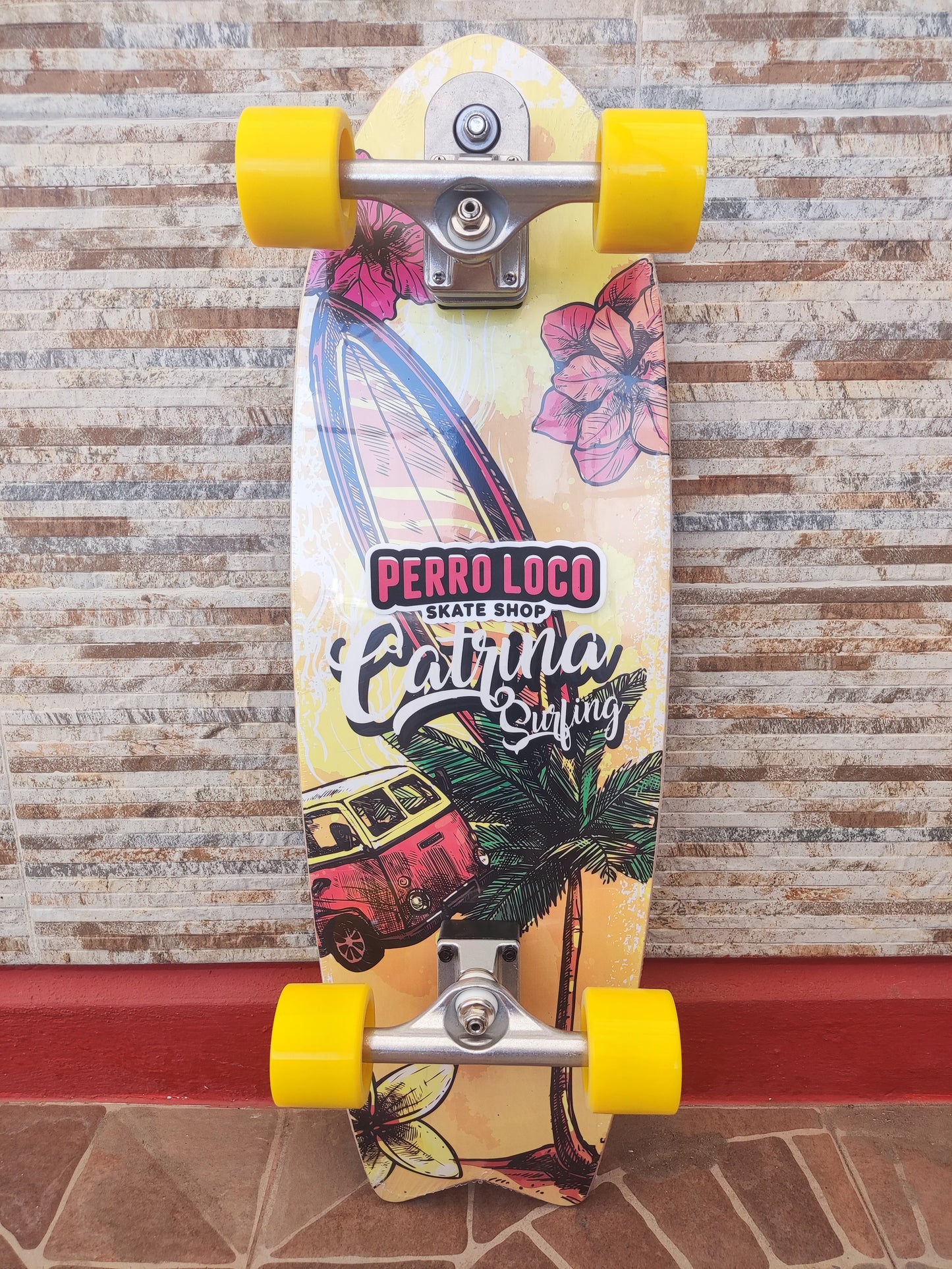 Skateboard Surf Catrina, medida 31', truck P7, modelo Hawai