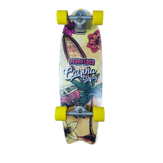 Skateboard-Surf-Catrina-medida-31-truck-P7-modelo-Hawai