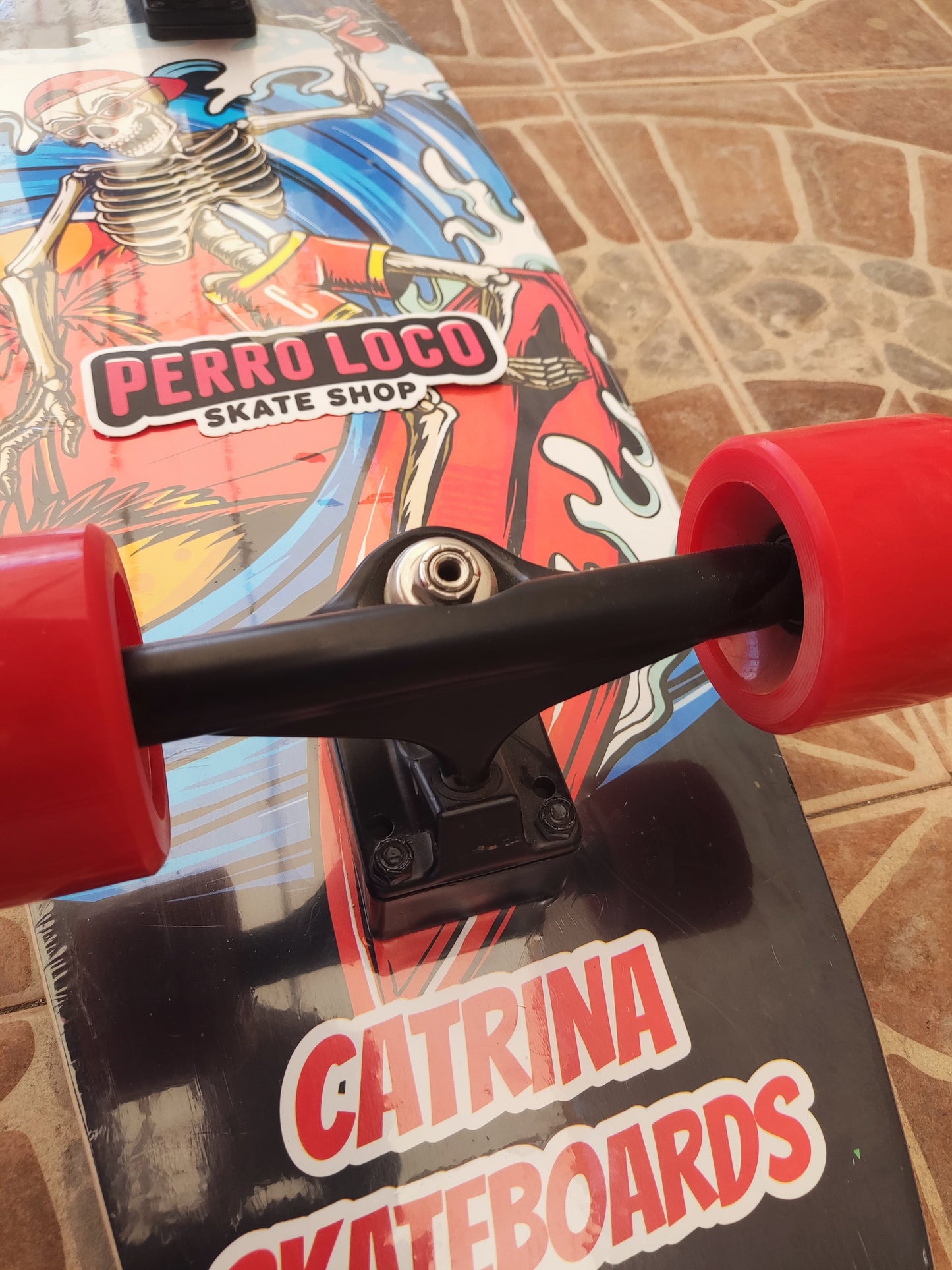 Skateboard Surf Catrina, medida 31', truck S6, modelo Calavera S