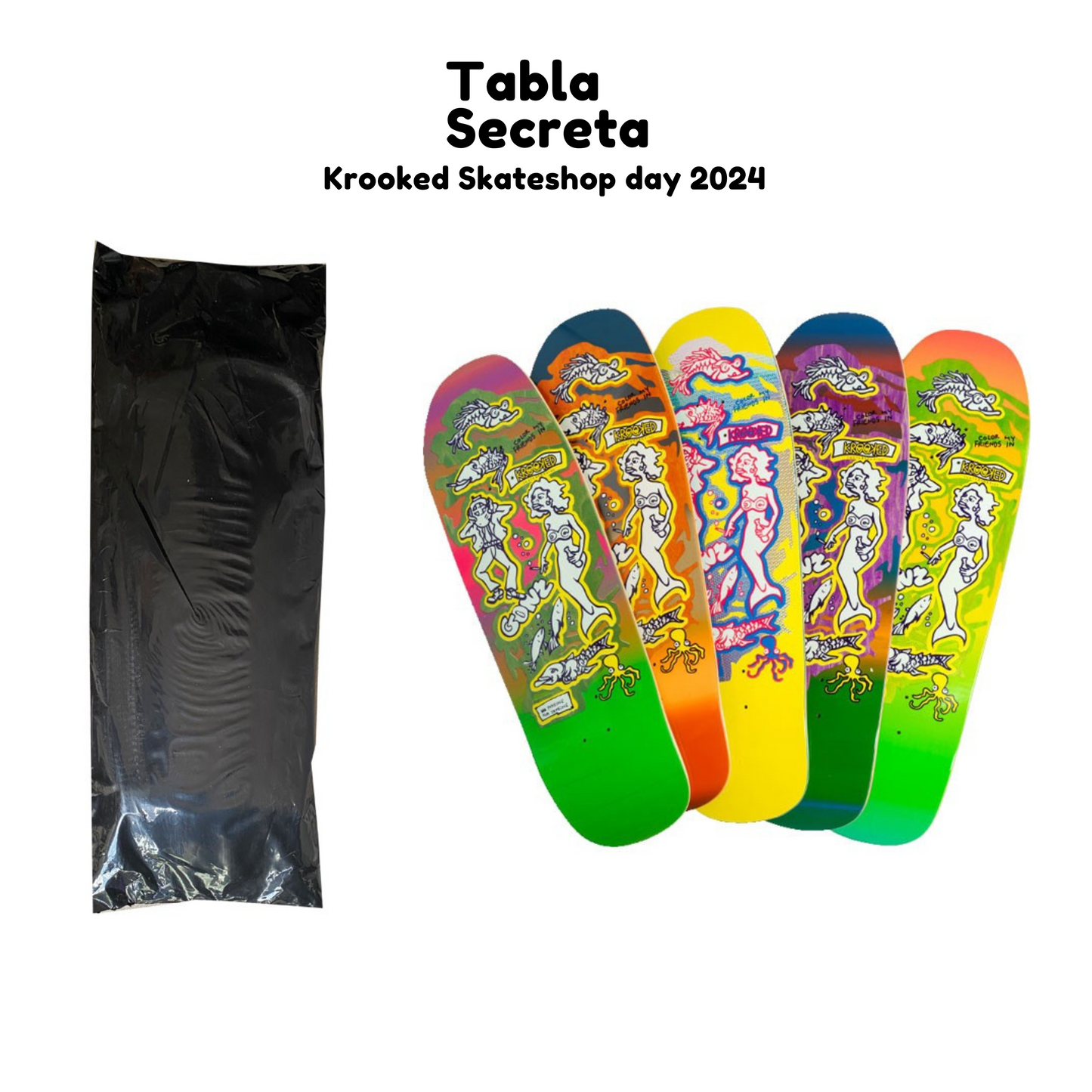 Tabla-Krooked-Skateboards-Skateshop-Day-2024-Color-My-Friends-Gonz-Secret-9.81”