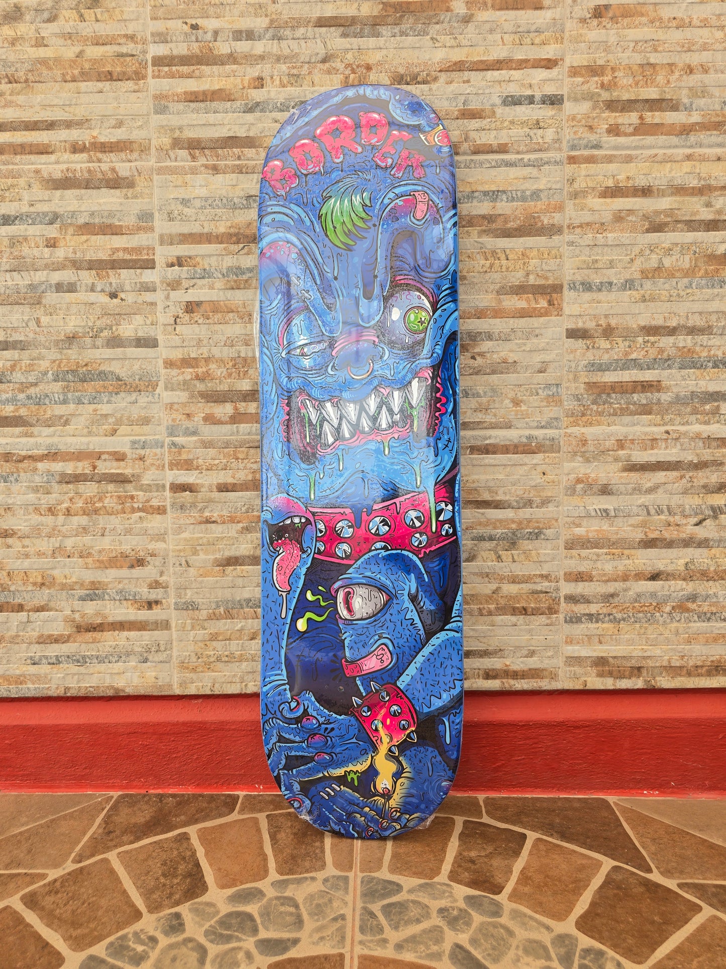 Tabla Skate Border Skateboards Monster Azul 8.25