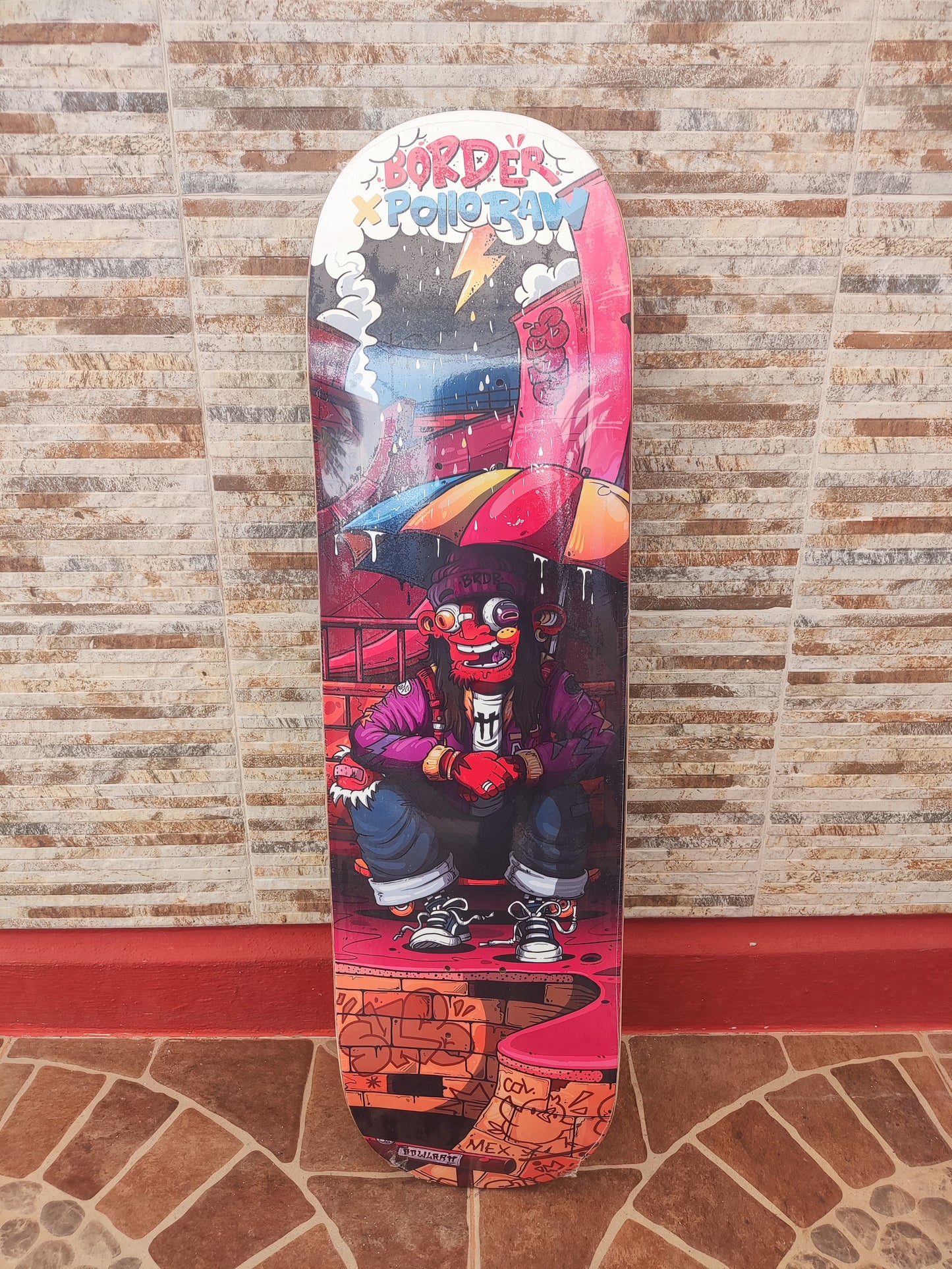 Tabla de Skate Border Skateboards Pollo Raw Pro 8.5