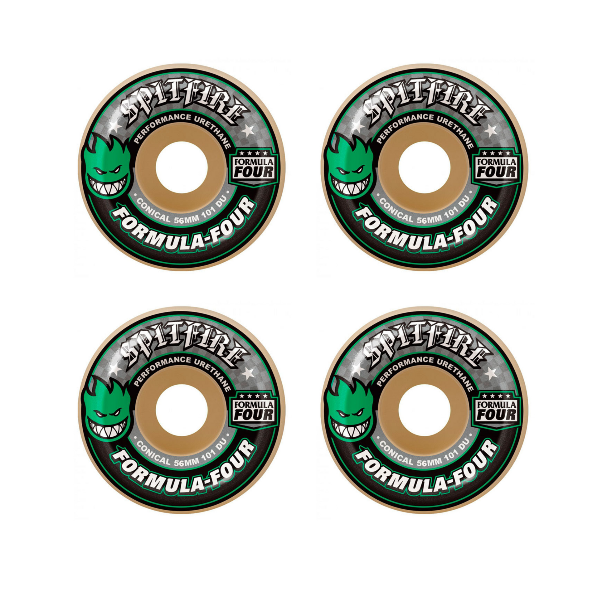 Llantas‒Spitfire‒F4‒101DU‒Conical‒Verde‒56mm